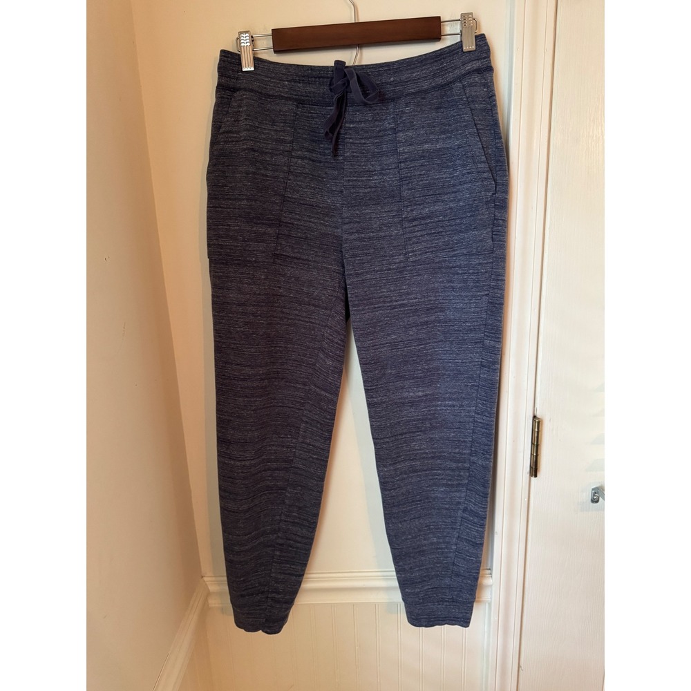 Daily Ritual Navy Blue Space Dye Jogger Pants Drawstring Size M